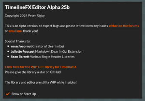 about popup window timelinefx