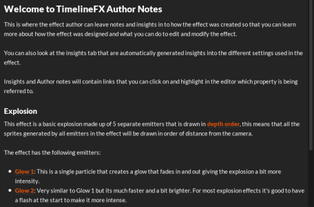 TimelineFX author notes