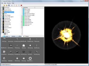 Particle Effects Shape Tab