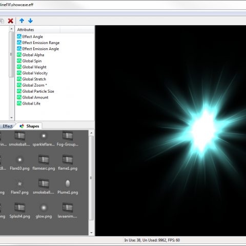 Easily manage all of your particle shapes